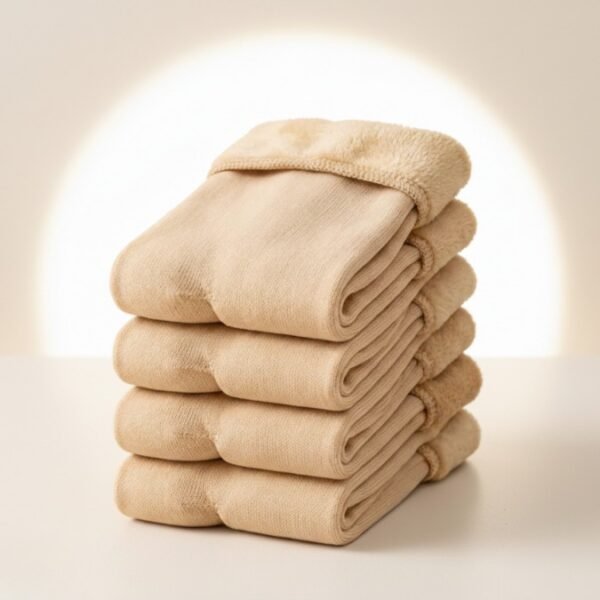 Beige Casual Socks For Women