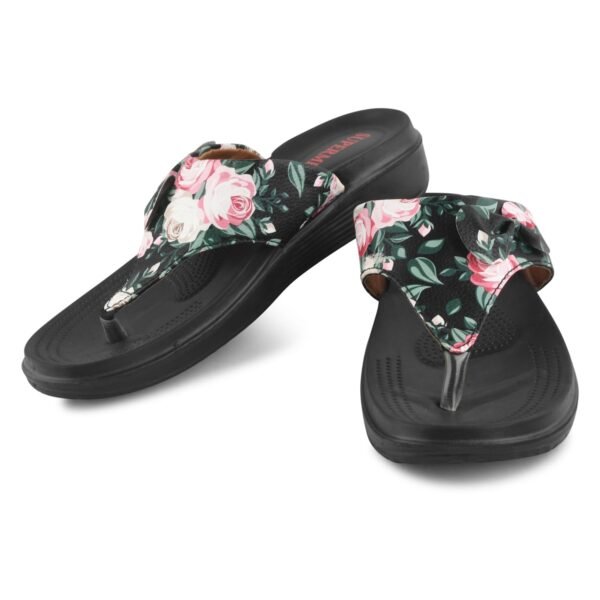 Floral Comfort Wedge Slipper