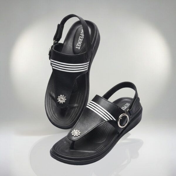 Black Eva Casual Sandals For Women