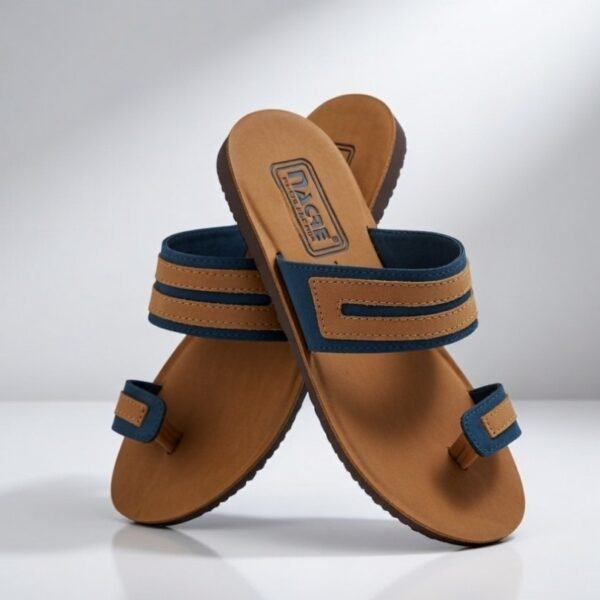 Brown Pu Casual Slipper For Men