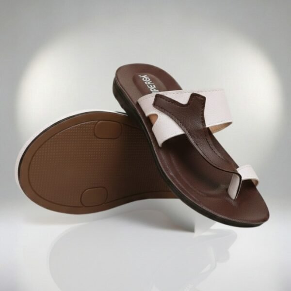 Brown Pu Casual Slipper For Men