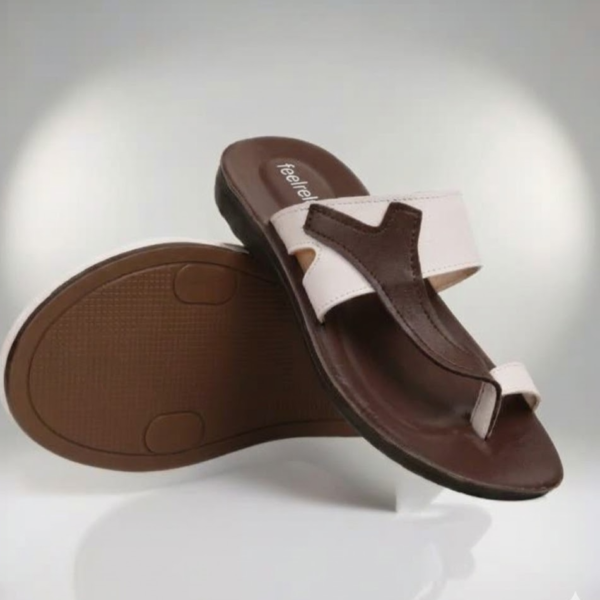 Brown Pu Casual Slipper For Men