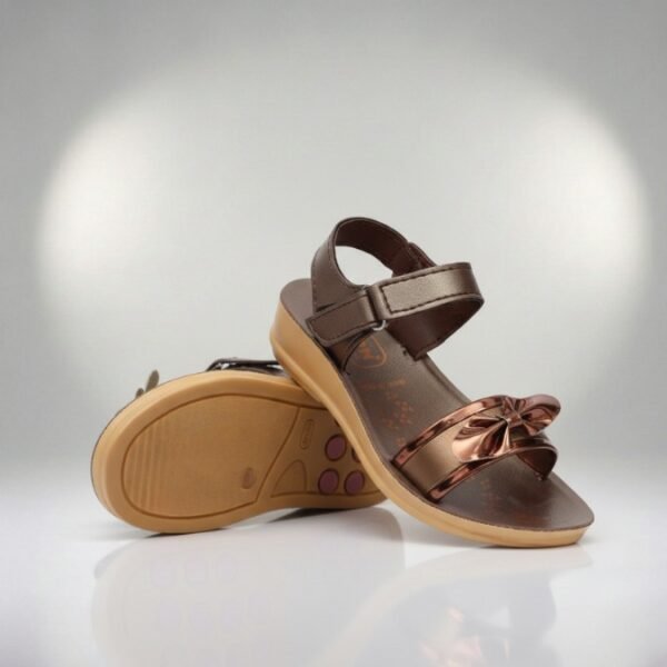 Brown Pu Casual Sandals For Kids