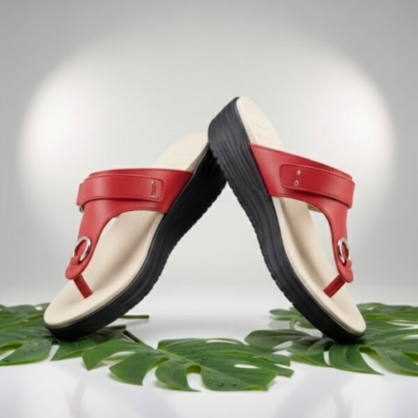 Red Eva Casual Heel Slipper For Women